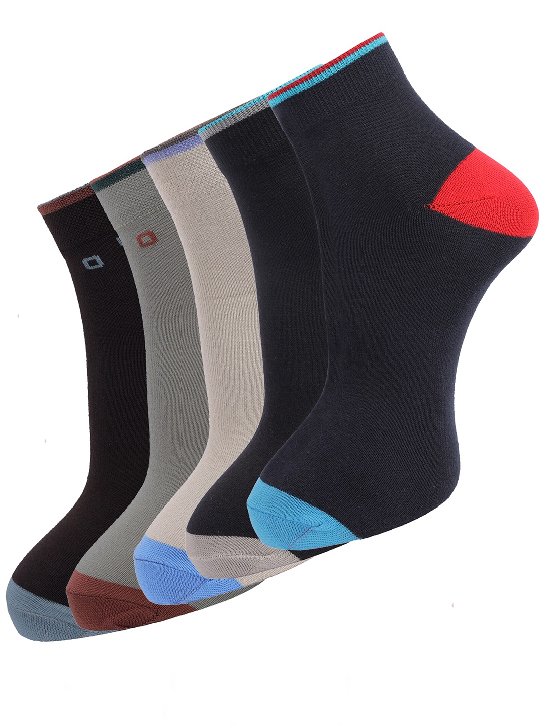 Buy Dollar Socks Men Pack Of 5 Assorted Cotton Ankle Length Socks ...