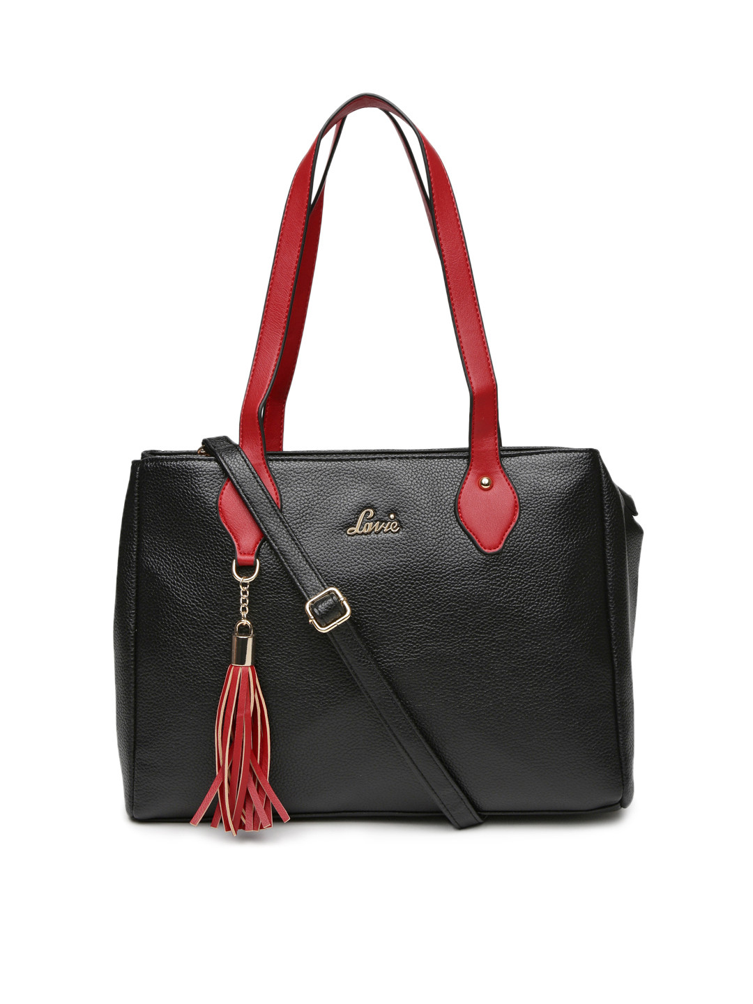 Buy Lavie Black Shoulder Bag With Tassel - Handbags for Women 1751707 | Myntra