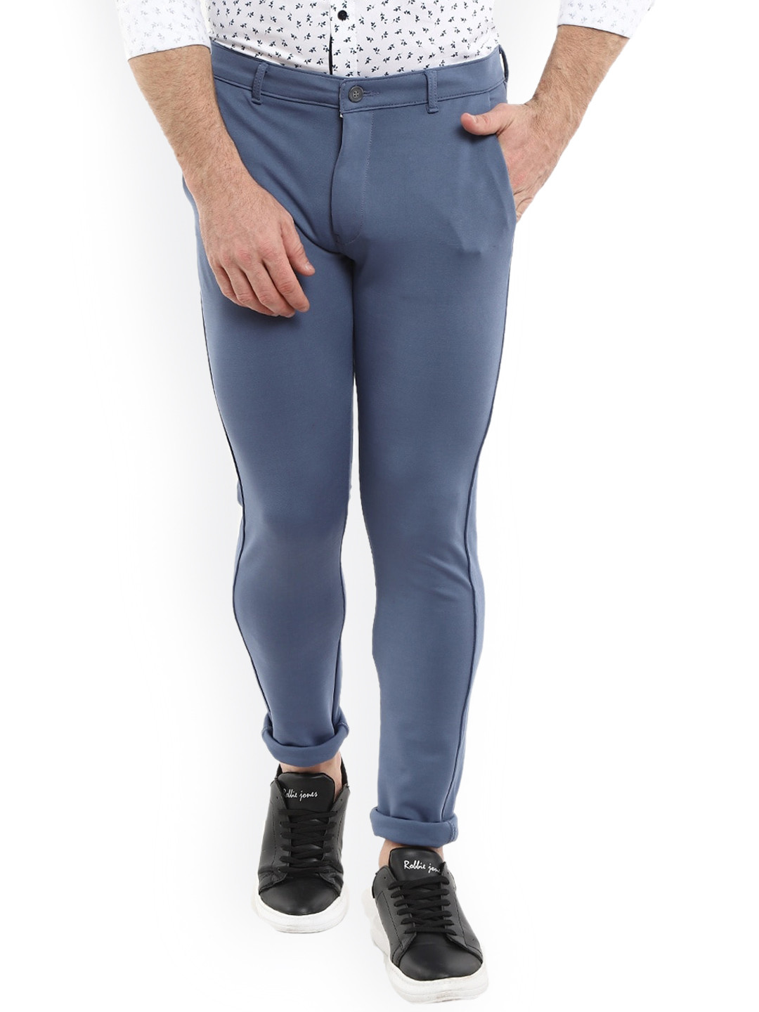Buy V Mart Men Blue Easy Wash Trousers Trousers for Men 17521146 Myntra