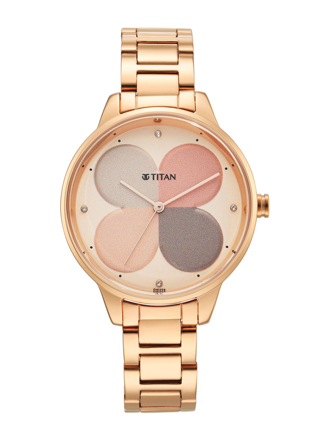 Buy Titan Women Rose Gold Toned Brass Printed Dial & Rose Gold