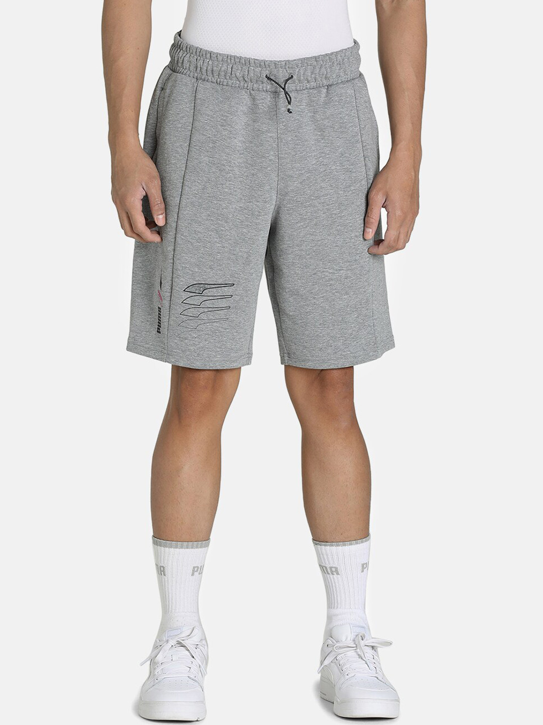 Buy Puma Men Grey Regular Fit Outdoor Cotton Sports Shorts Shorts for
