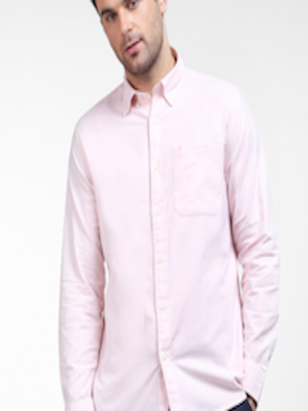 Buy SELECTED Men Pink Organic Cotton Casual Shirt - Shirts for Men ...