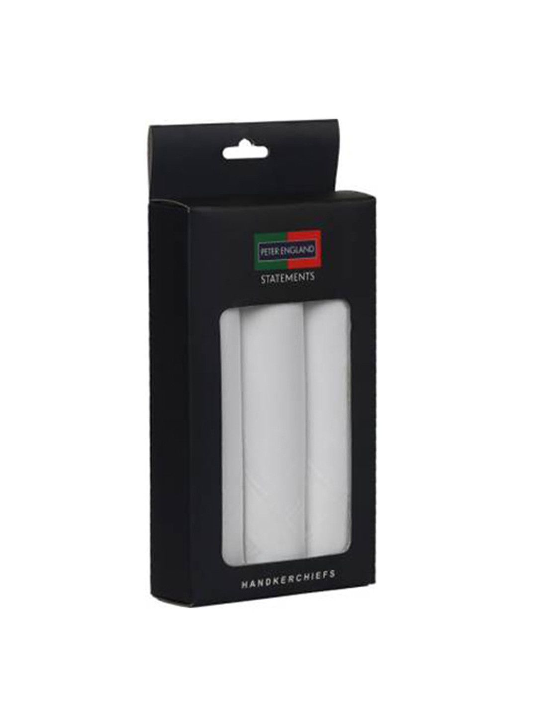 Buy Peter England Men Set Of 3 White Solid Cotton Handkerchief