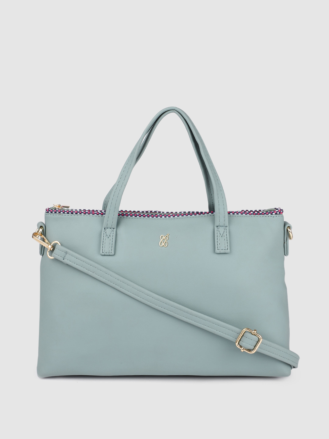 Buy Baggit Sea Green Solid Handheld Bag Handbags for Women 17542466