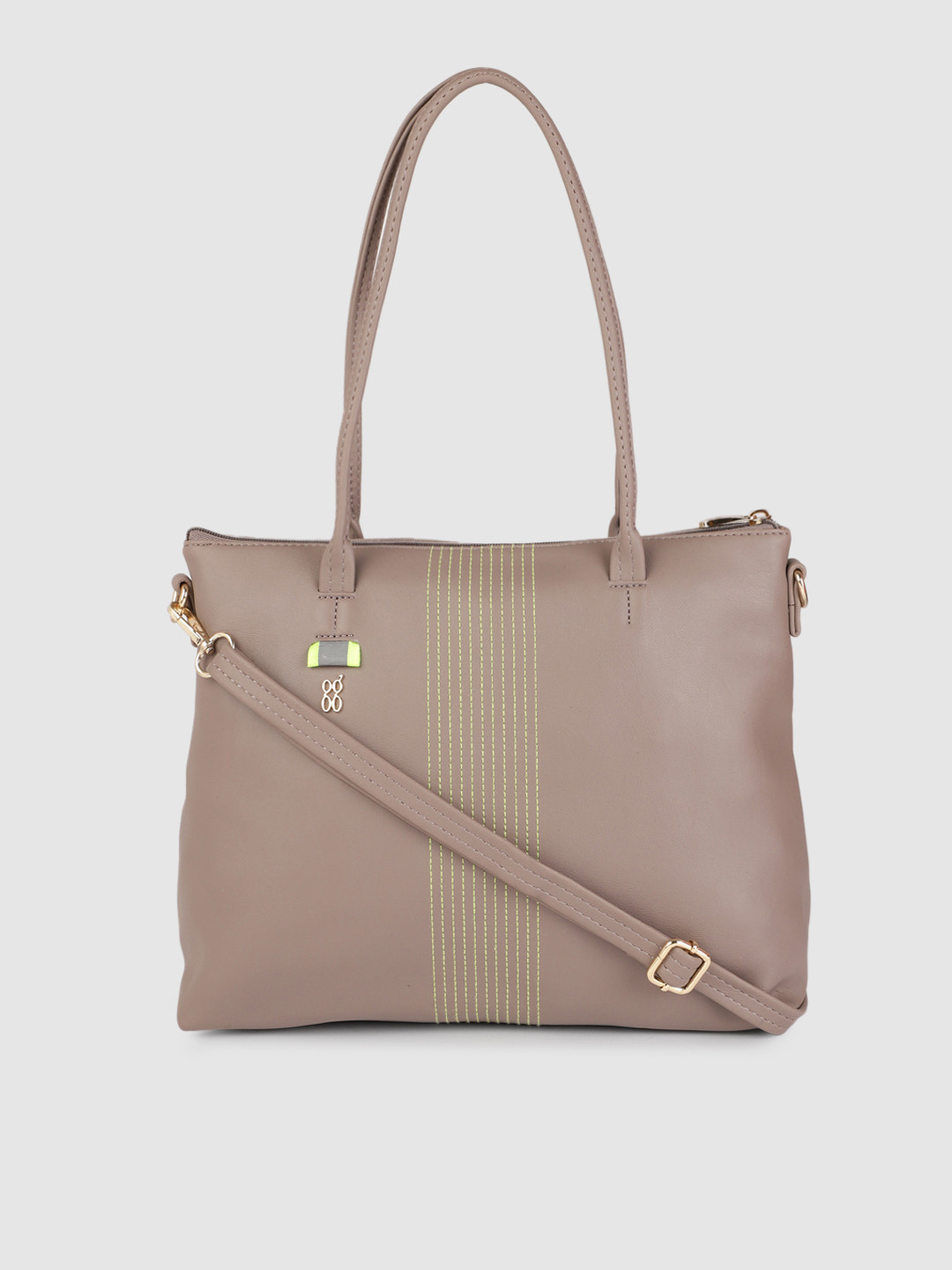 Buy Baggit Mauve Pink Solid Regular Structured Shoulder Bag With