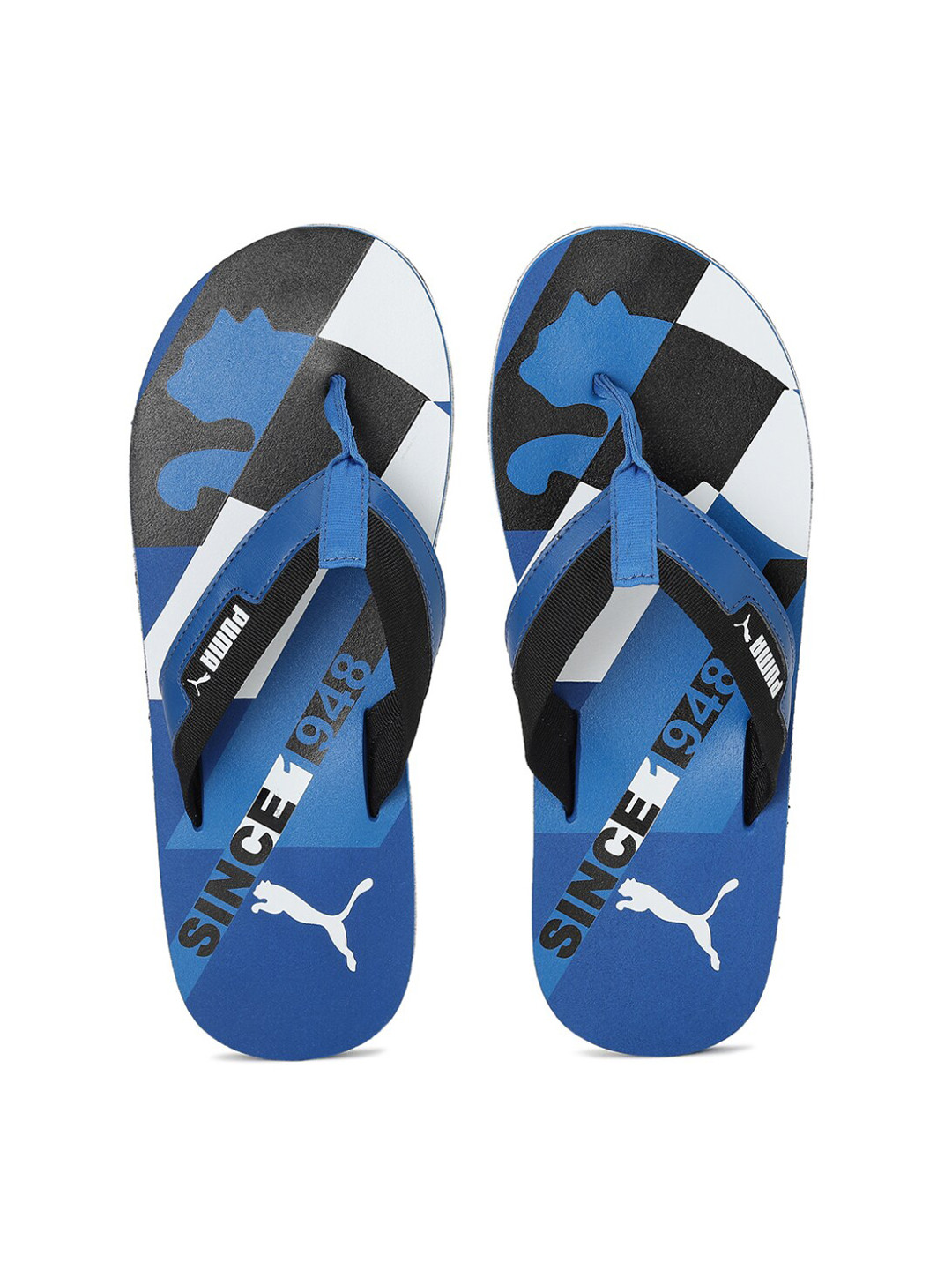 Buy Puma Men Blue & White Colourblocked Thong Flip Flops - Flip Flops
