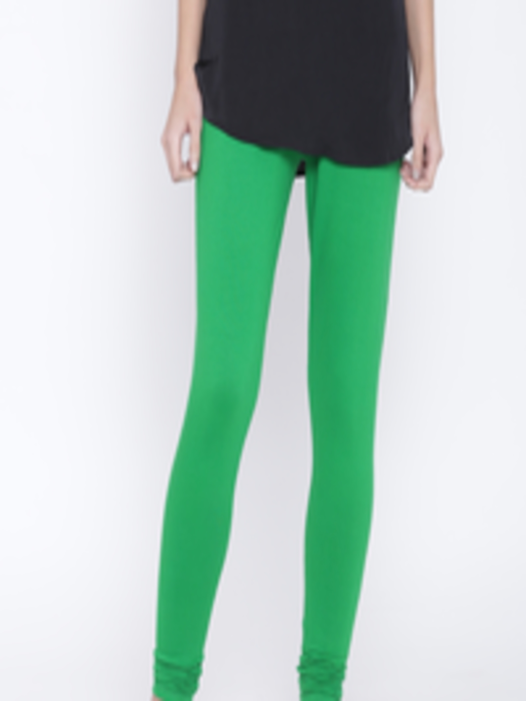 Buy Shree Green Churidar Leggings - Leggings for Women 1754471 | Myntra