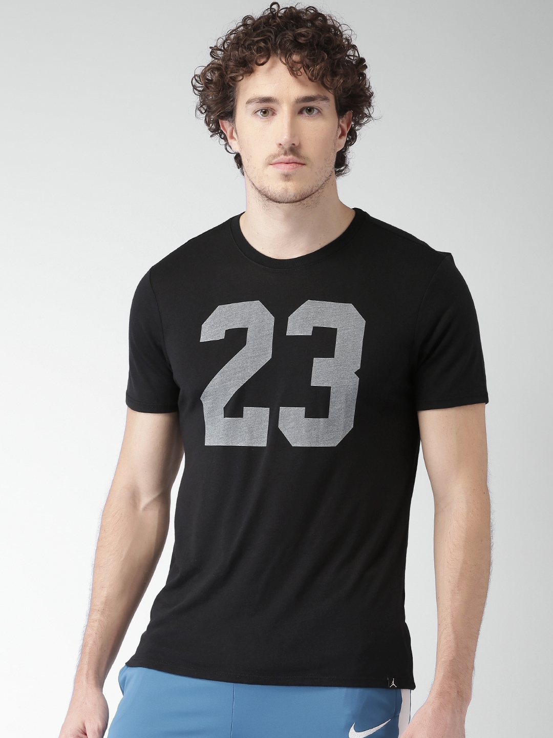 Buy Nike Jordan Men Black AS JSW Iconic 23 Logo Printed T Shirt ...