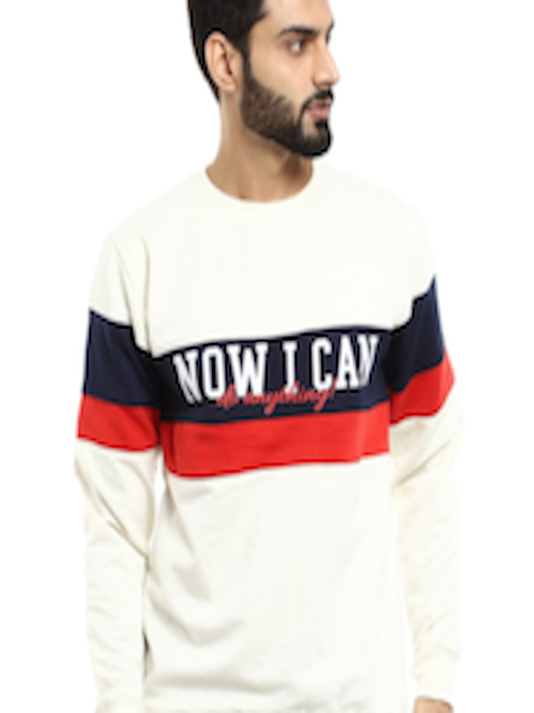 Buy V Mart Men White Hooded Sweatshirt - Sweatshirts for Men 17545826 ...
