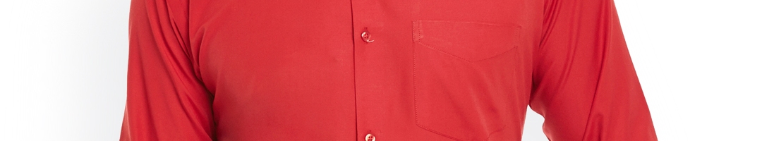 Buy Hancock Men Red Slim Fit Formal Shirt - Shirts for Men 1755156 | Myntra