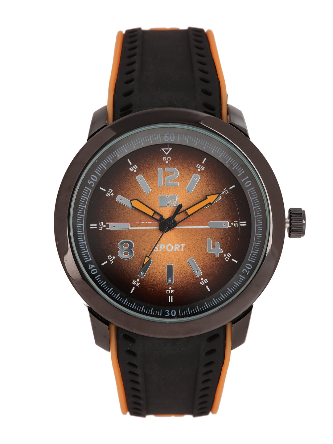 Buy MTV Men Black & Orange Analogue Watch B7007OR Watches for Men