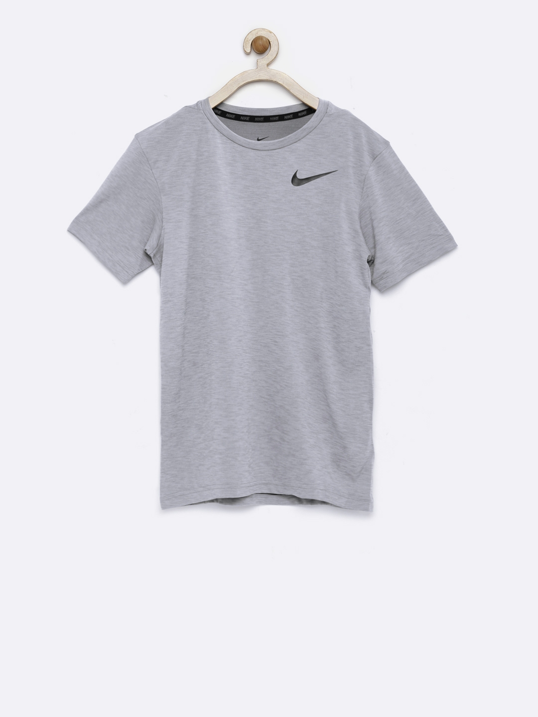 Buy Nike Boys Grey Melange DRY SS Round Neck T Shirt - Tshirts for Boys ...