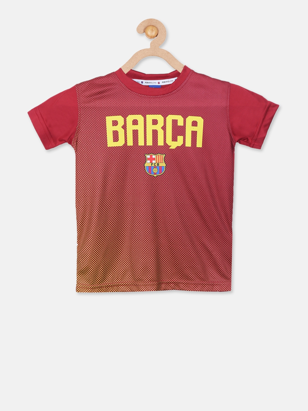 Buy Barcelona Boys Red & Yellow FCBAKT28 Printed T Shirt - Tshirts for