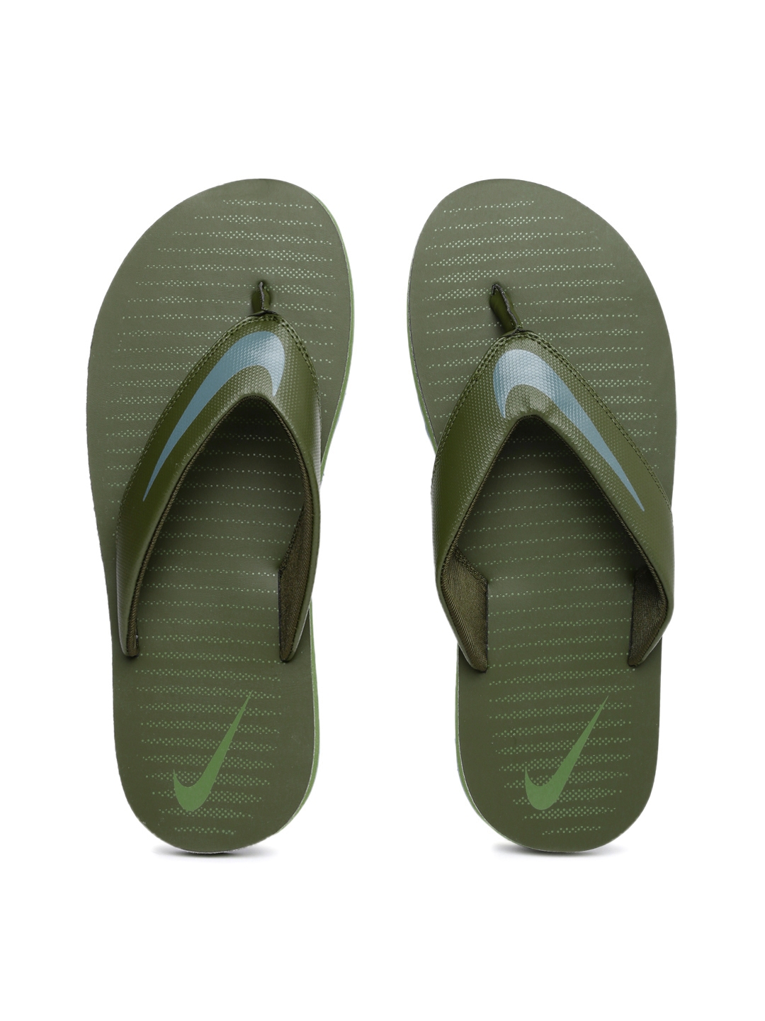 mint green nike flip flops