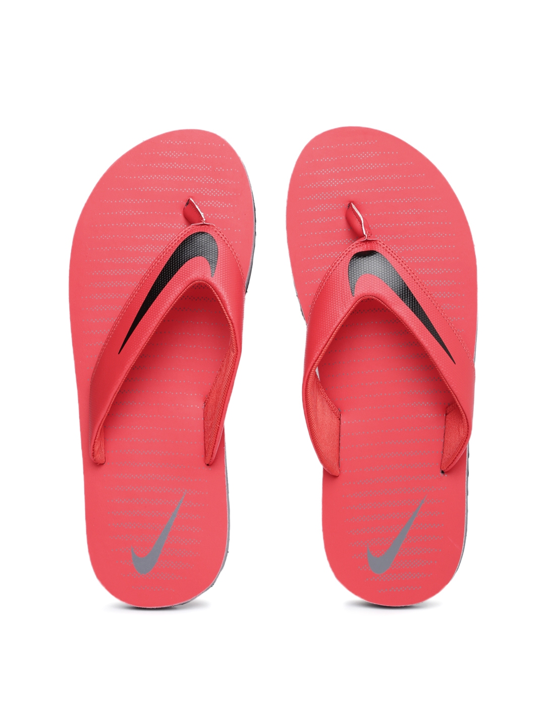 nike flip flops red and black