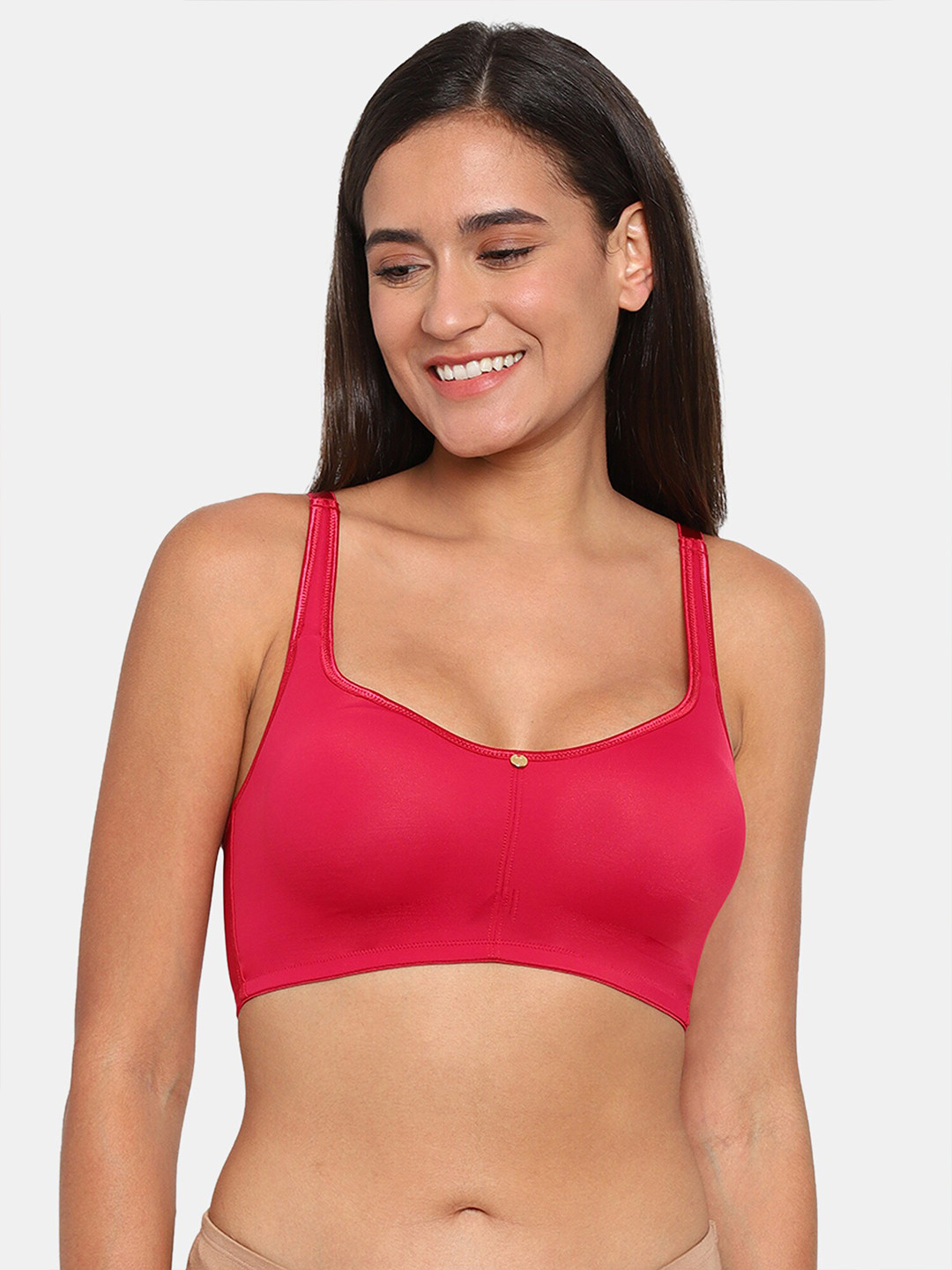 Buy Zivame Women Red Solid Seamless Minimizer Bra Bra for Women