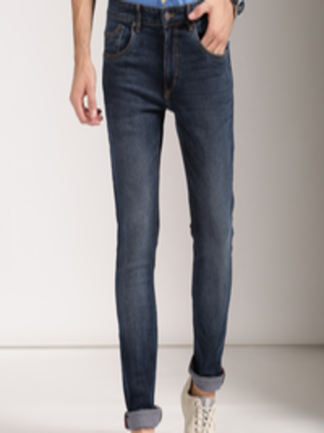 Buy Harvard Men Blue Skinny Fit Mid Rise Clean Look Jeans - Jeans for ...