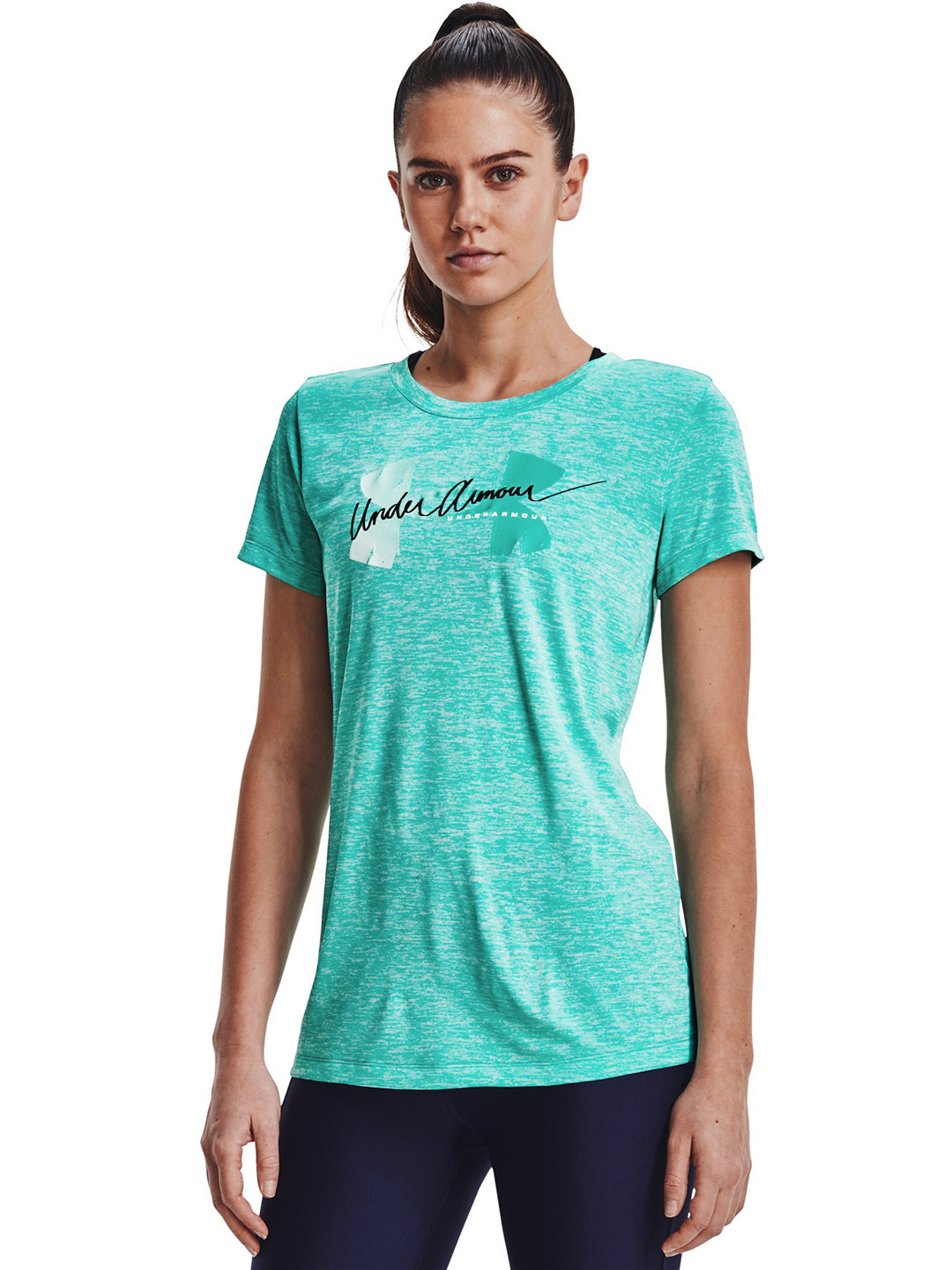 Under Armour Women's Graphic Sportstyle Classic Crew Top Green Size X-Small main image 0