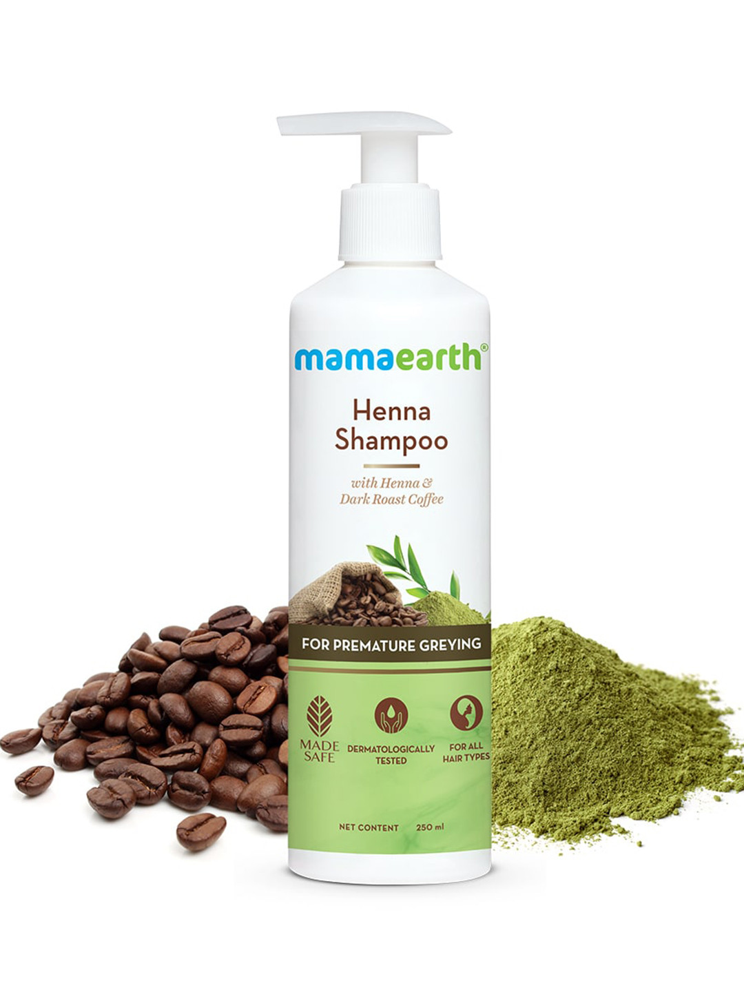 Buy Mamaearth Henna & Dark Roast Coffee Shampoo For Grey Hair 250 Ml