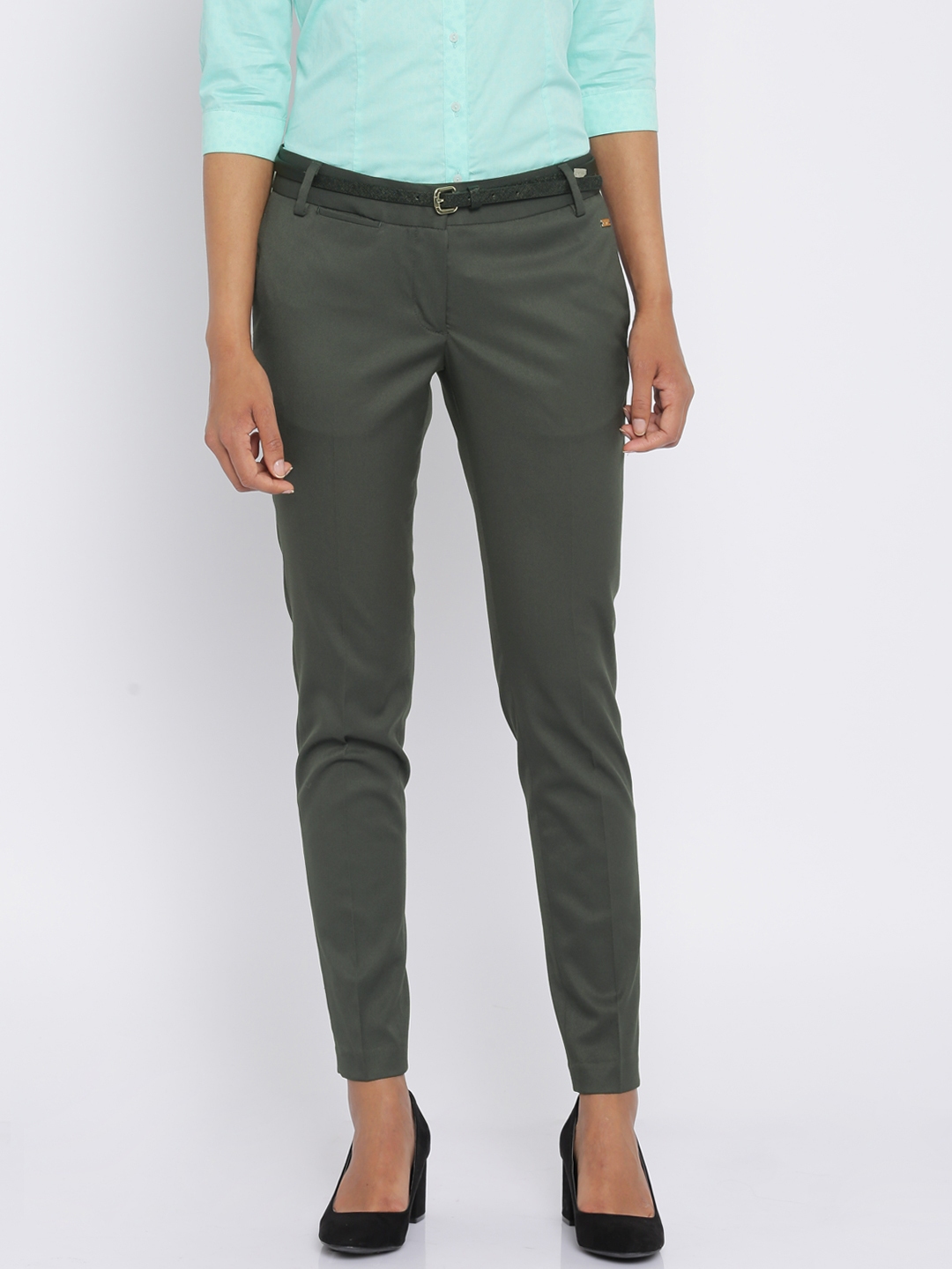 grey formal trousers women's