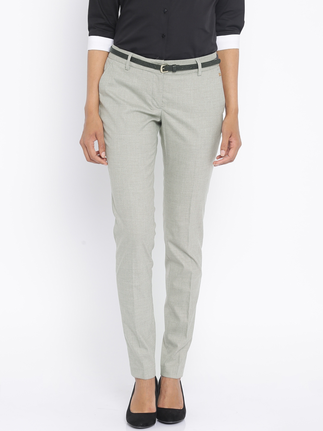 grey formal trousers women's