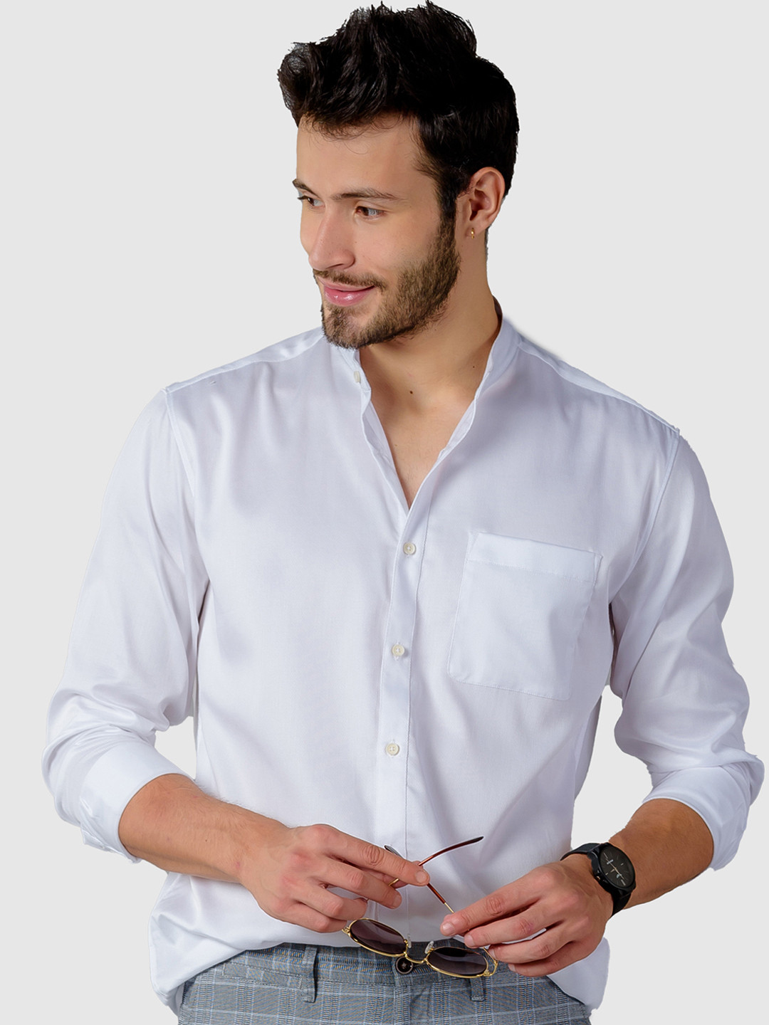 Buy KINGDOM OF WHITE Men White Smart Casual Shirt Shirts for Men