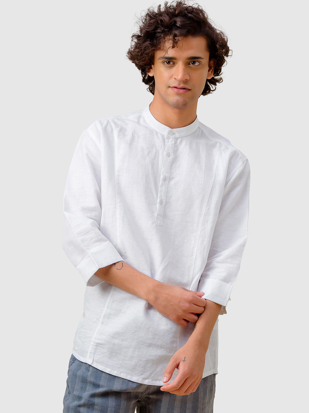 Buy KINGDOM OF WHITE Men White Smart Casual Shirt Shirts for Men