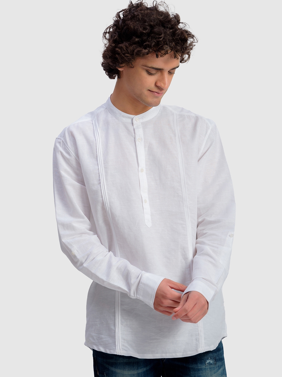 Buy KINGDOM OF WHITE Men White Smart Casual Shirt - Shirts for Men ...