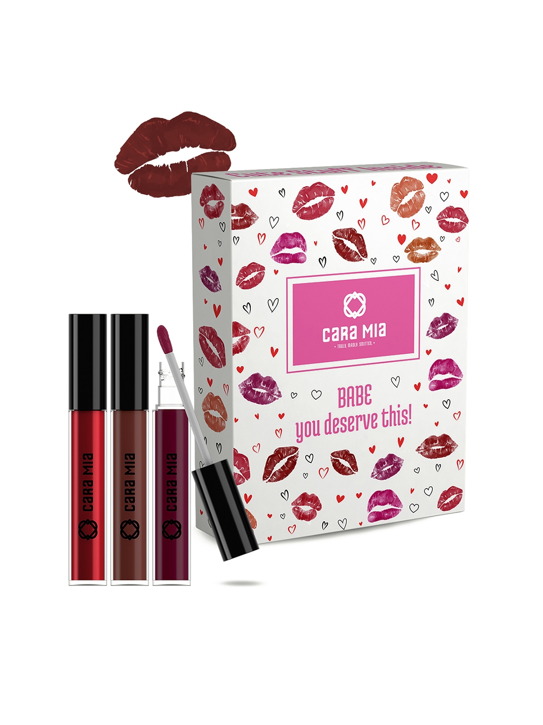 Buy CARA MIA Kiss Of Love A Set Of 3 Liquid Lipsticks - Lipstick for ...