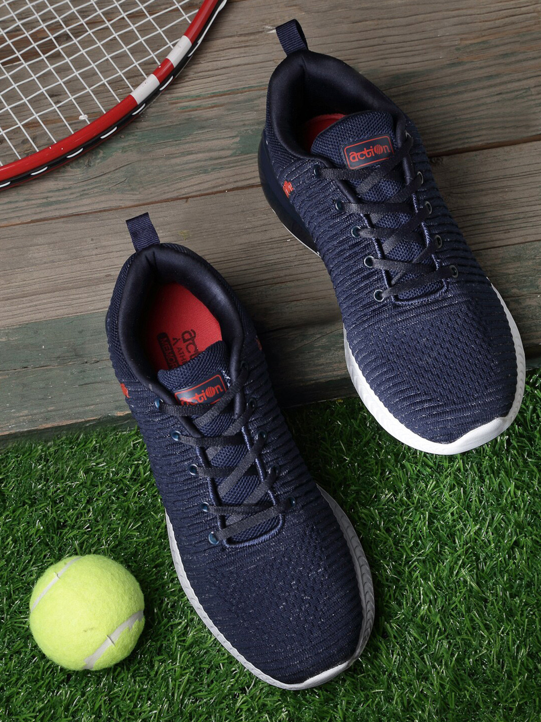 Buy Action Men Navy Blue Mesh Running Sports Shoes Sports Shoes for