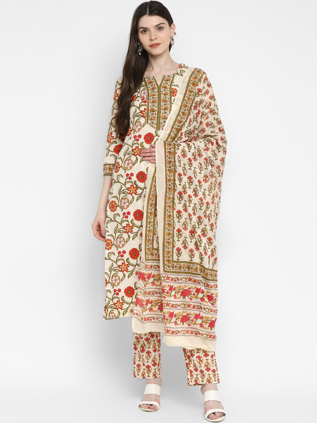 Women's Red Solid Kurta Set-RF-1870-Red main image 1