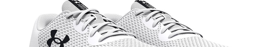 Buy UNDER ARMOUR Women Off White & Grey Woven Design Charged Pursuit 3 ...