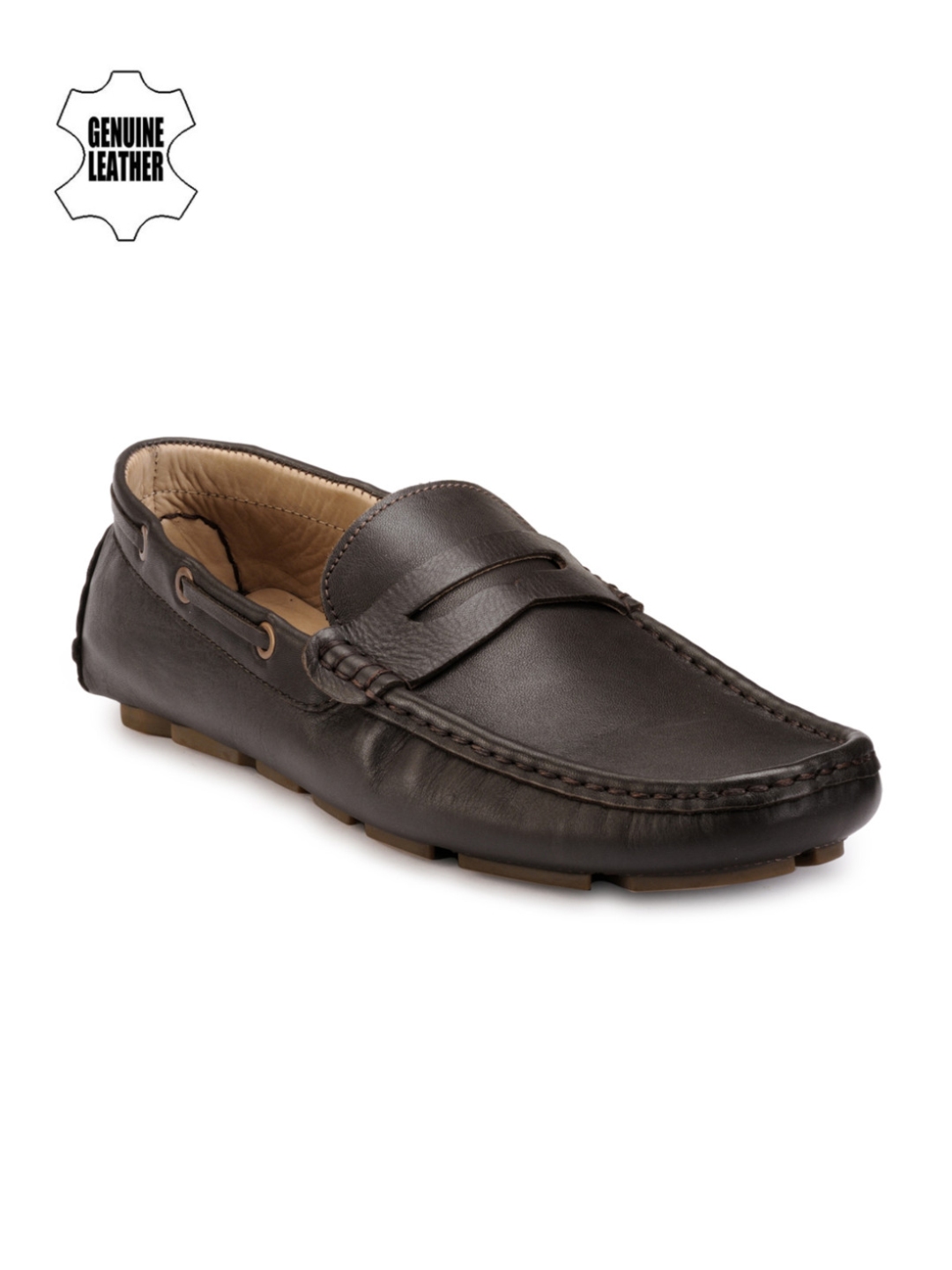Buy Teakwood Leathers Men Brown Solid Regular Loafers - Casual Shoes ...
