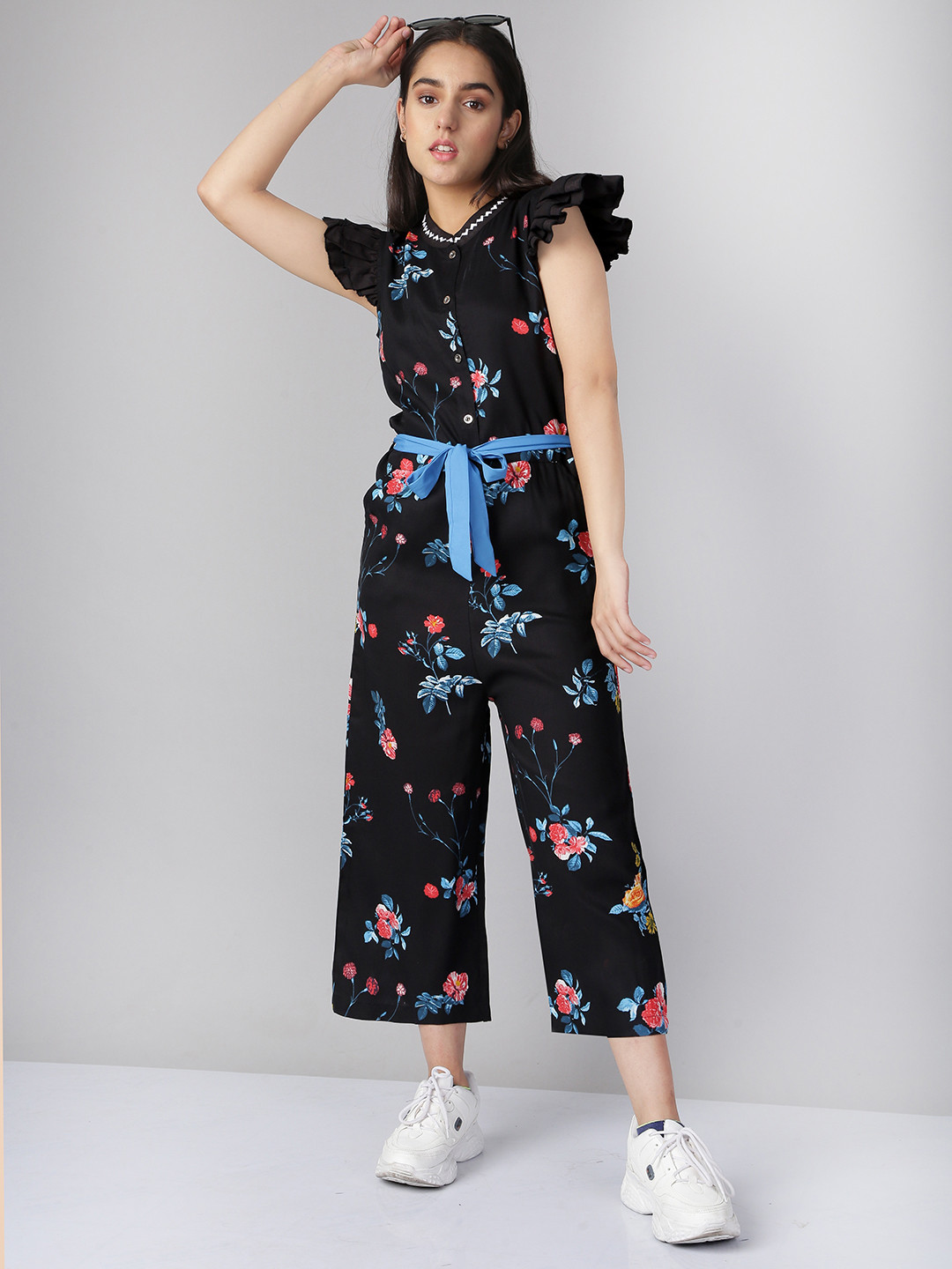 Nautinati Girls Floral Printed Jumpsuit main image 1