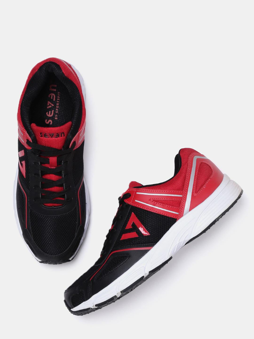 Buy SEVEN By MS Dhoni Men Black Nevada Running Shoes Sports Shoes for