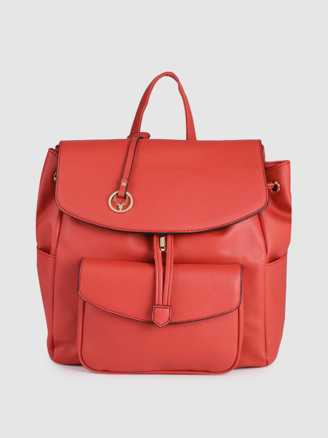 Buy Allen Solly Women Red Solid Backpack Backpacks for Women 17630168