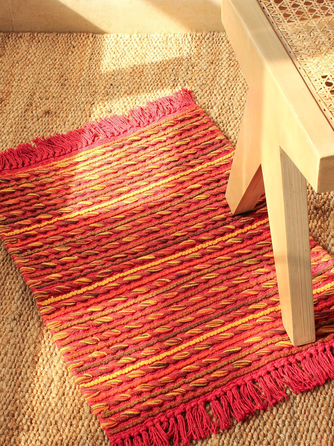 Buy House This Multicolour Cotton Floor Mat Floor Mats & Dhurries for