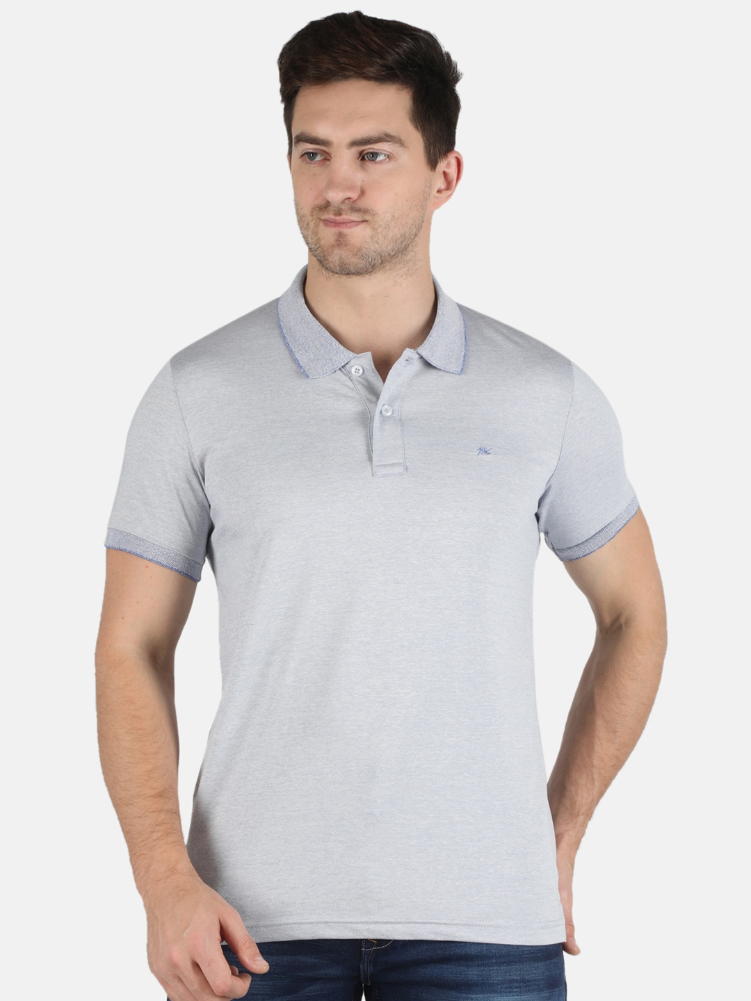 Buy Monte Carlo Men Blue Polo Collar T Shirt - Tshirts for Men 17633528 ...