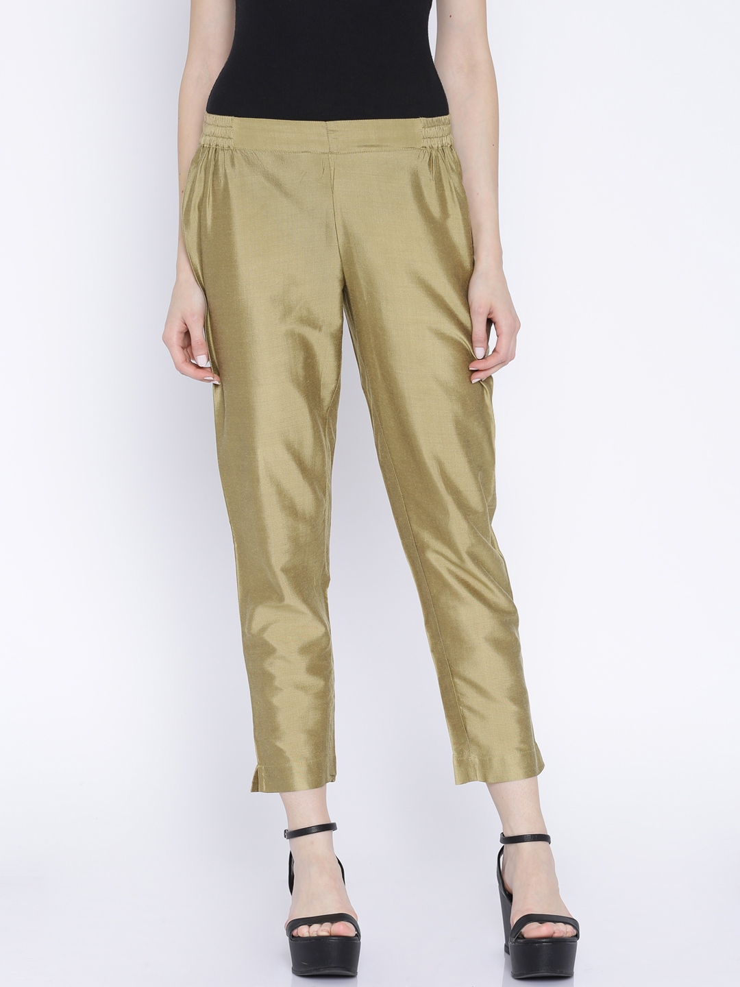 gold stripe trousers