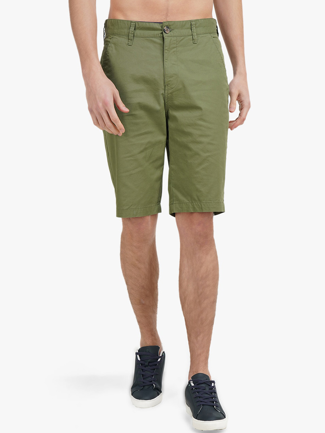 Buy United Colors Of Men Olive Green Slim Fit Shorts Shorts
