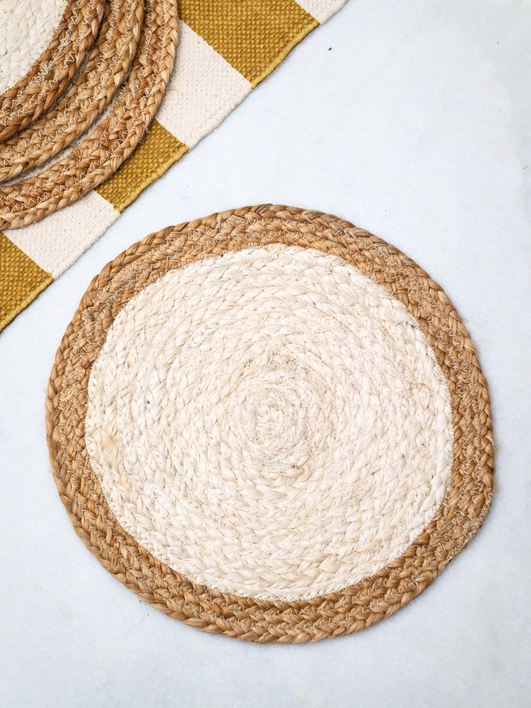 Buy JASMEY HOMES White Jute Table Placemats Table Placemats for