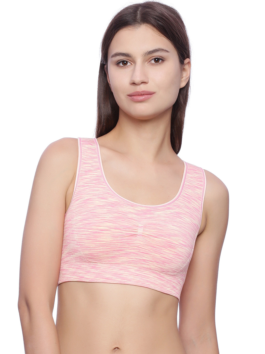 Buy Zivame Pink Striped Sports Bra ZI620S1716LOPNM Bra for Women