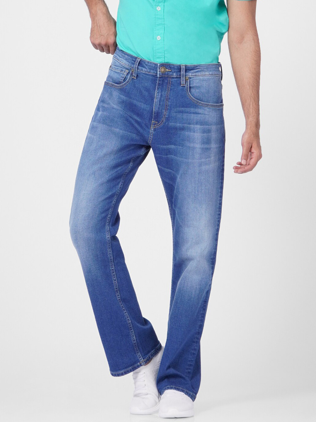 Buy Jack & Jones Men Blue Bootcut Light Fade Jeans Jeans for Men