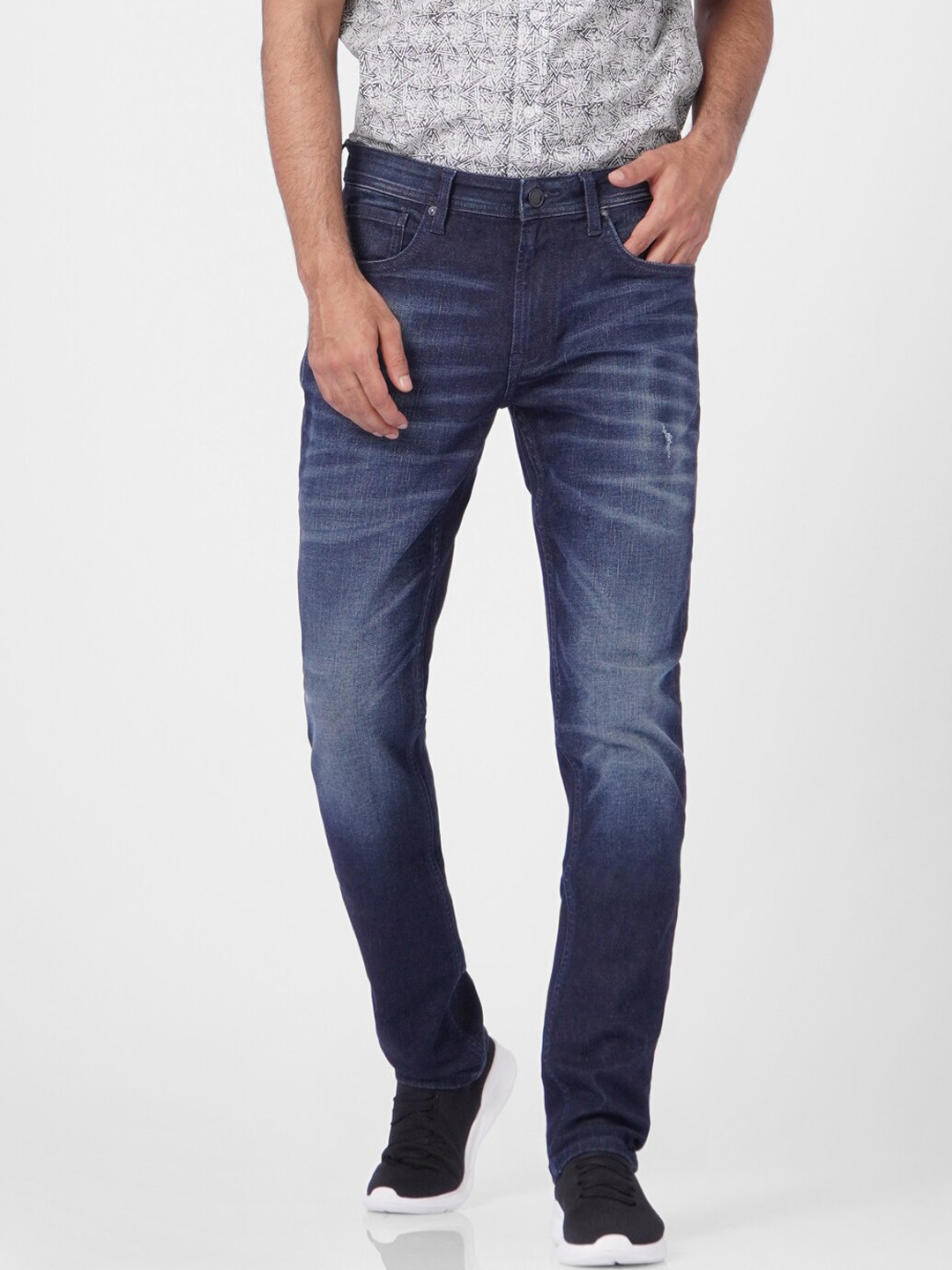 JACK & JONES Herren Slim Jeans – Stretch-Denim, Mit Recycelter Baumwolle, Bequemer Alltags-Schnitt