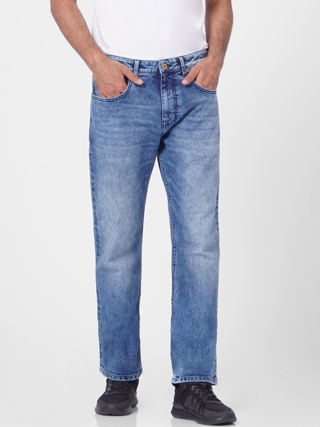 Buy Jack & Jones Men Blue Bootcut Heavy Fade Jeans Jeans for Men