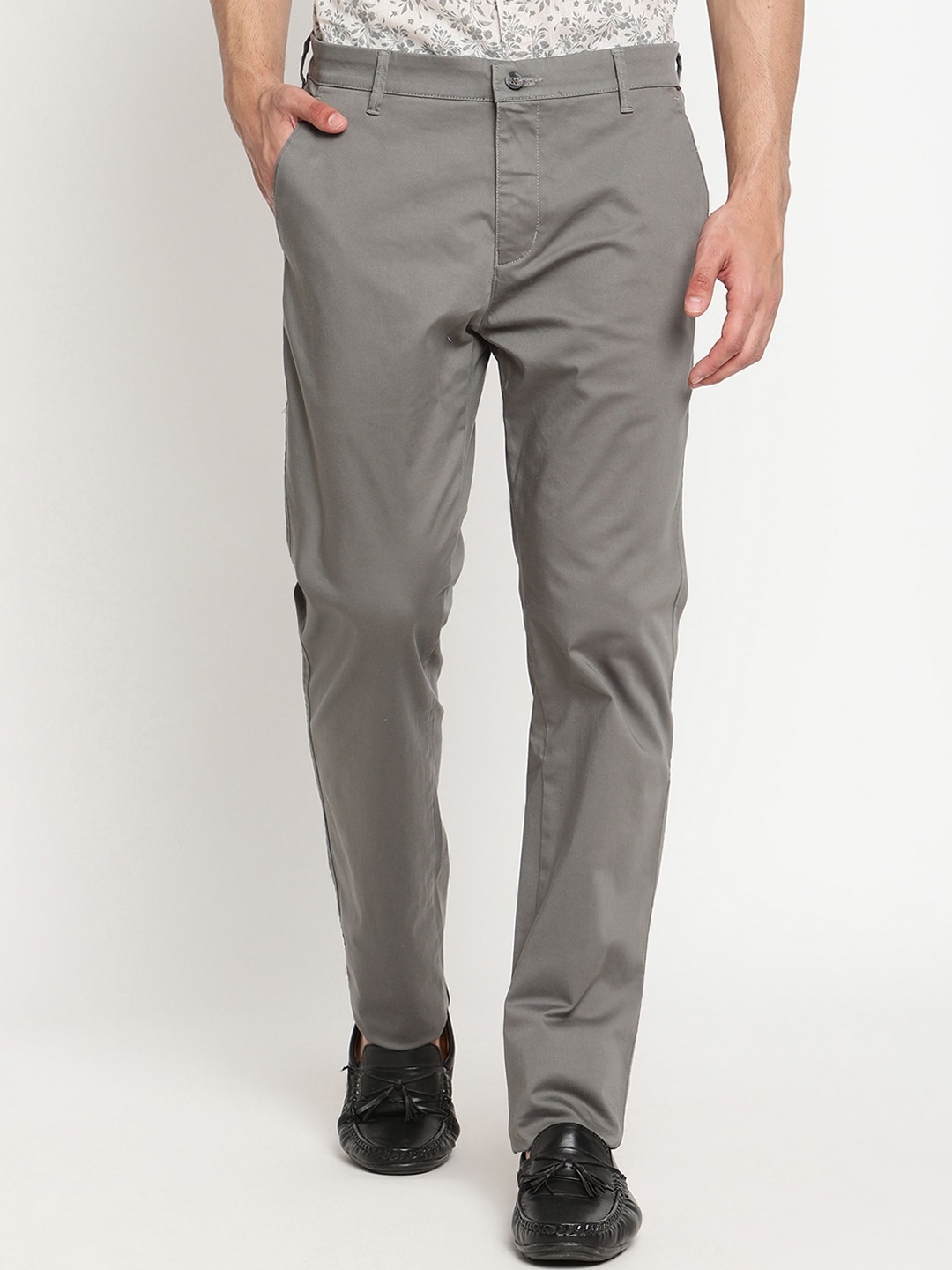 Buy Cantabil Men Grey Original Trousers - Trousers for Men 17659430 ...