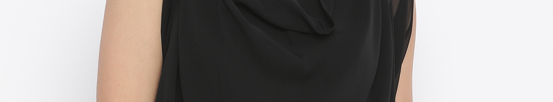 Buy AND Women Black Solid Sheer Top - Tops for Women 1766039 | Myntra