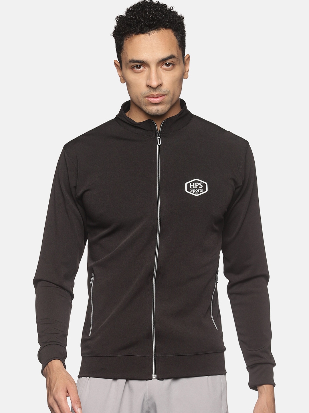 Buy HPS Sports Men Black Running Sporty Jacket - Jackets for Men ...