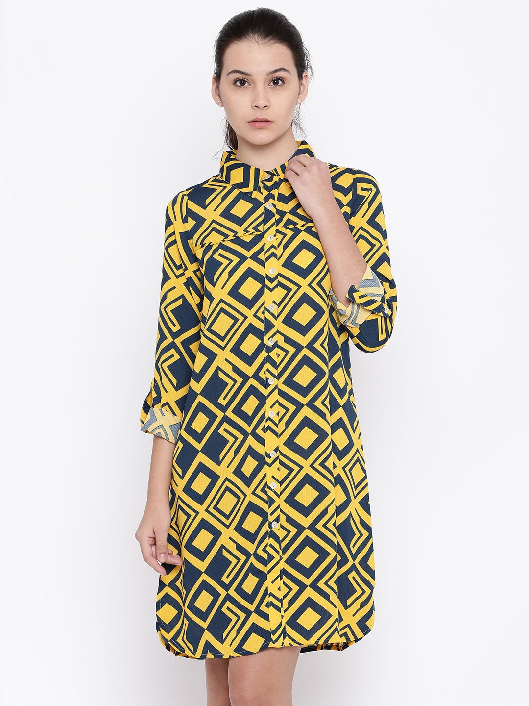 womens yellow dress shirt