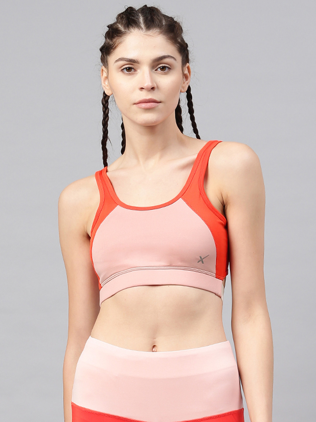 Buy HRX By Hrithik Roshan Orange & Peach Coloured Solid Non Wired